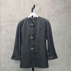 Louis Feraud Charcoal Gray Women's Blazer